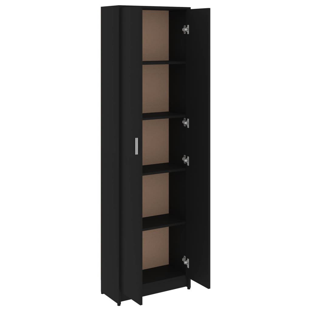 Garderobenschrank Schwarz 55x25x189 cm Spanplatte