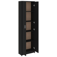 Thumbnail for Garderobenschrank Schwarz 55x25x189 cm Spanplatte