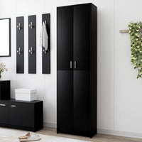 Thumbnail for Garderobenschrank Schwarz 55x25x189 cm Spanplatte