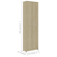 Thumbnail for Garderobenschrank Sonoma-Eiche 55x25x189 cm Holzwerkstoff