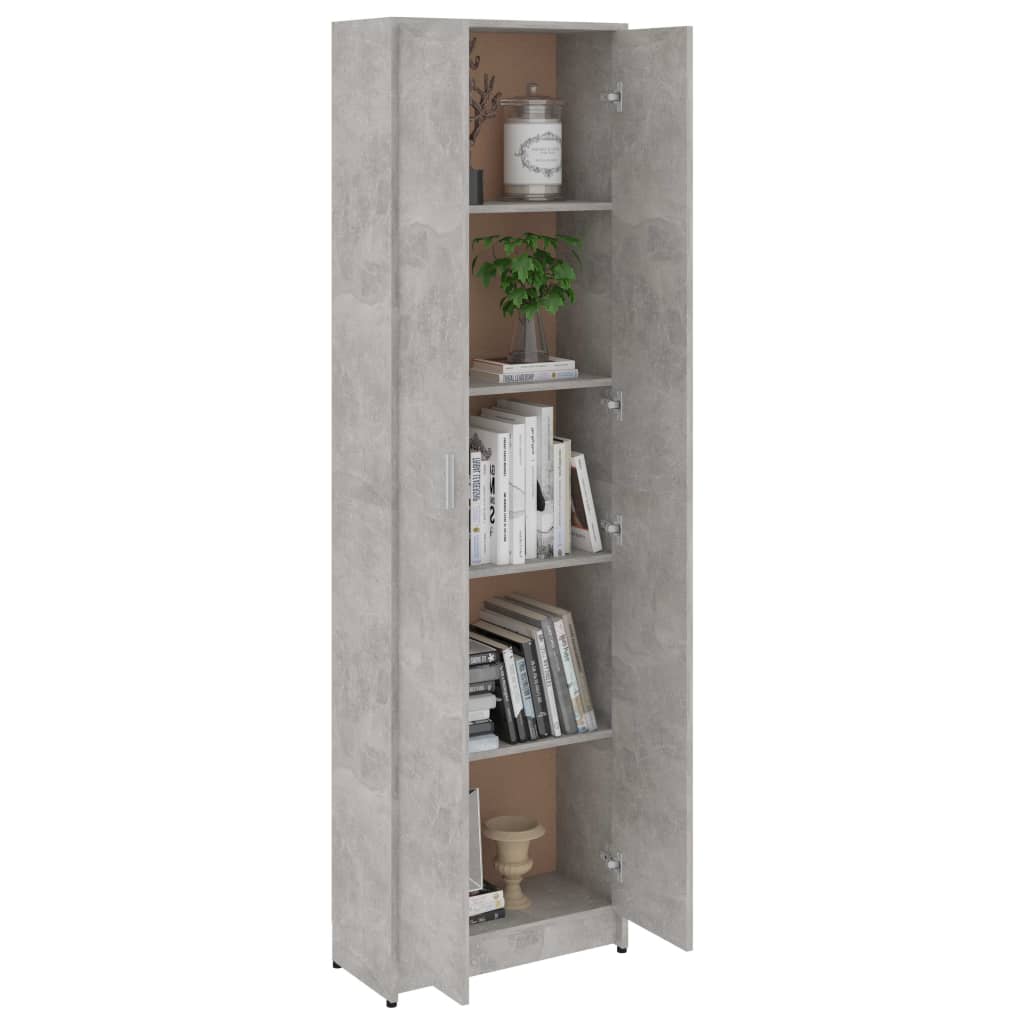 Garderobenschrank Betongrau 55x25x189 cm Spanplatte