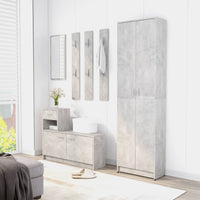 Thumbnail for Garderobenschrank Betongrau 55x25x189 cm Spanplatte