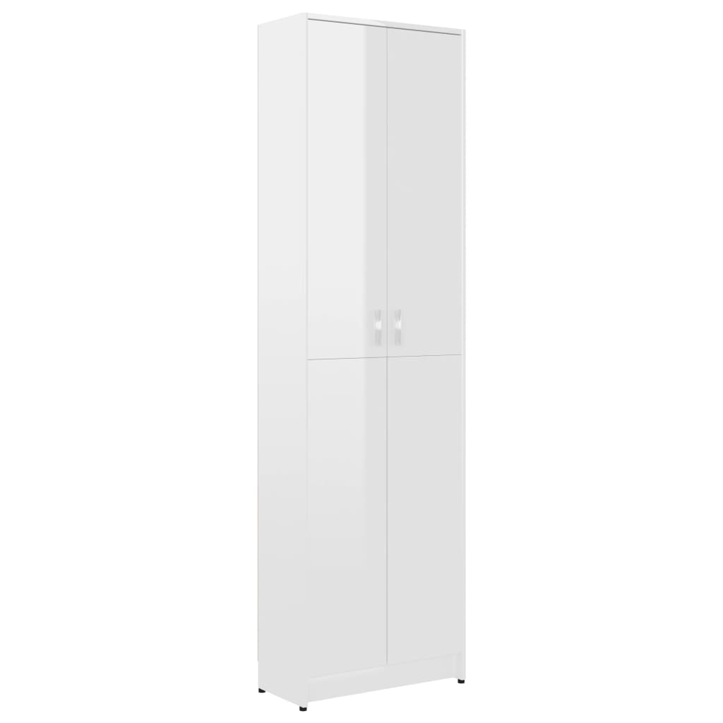 Garderobenschrank Hochglanz-Weiß 55x25x189 cm Spanplatte