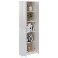 Thumbnail for Garderobenschrank Hochglanz-Weiß 55x25x189 cm Spanplatte