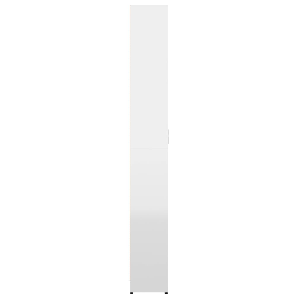 Garderobenschrank Hochglanz-Weiß 55x25x189 cm Spanplatte