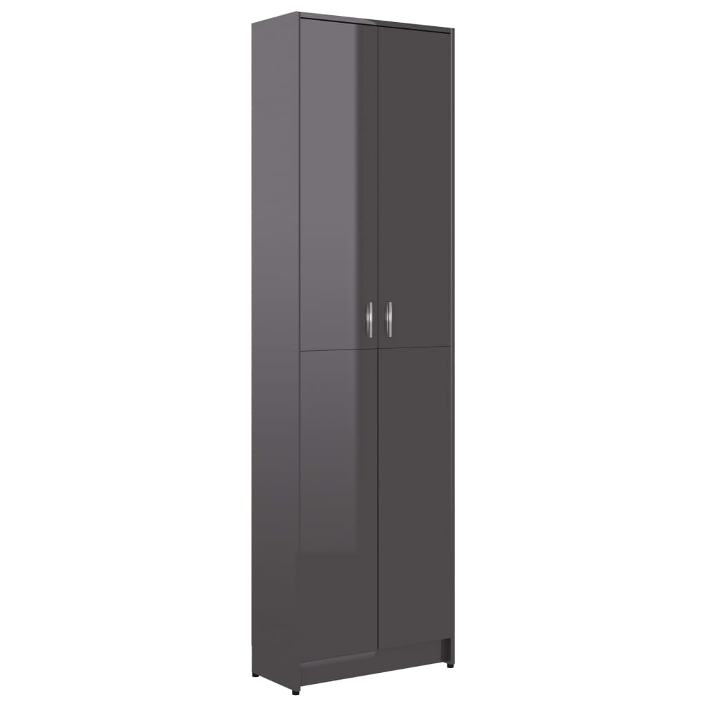 Garderobenschrank Hochglanz-Grau 55x25x189 cm Spanplatte