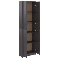 Thumbnail for Garderobenschrank Hochglanz-Grau 55x25x189 cm Spanplatte