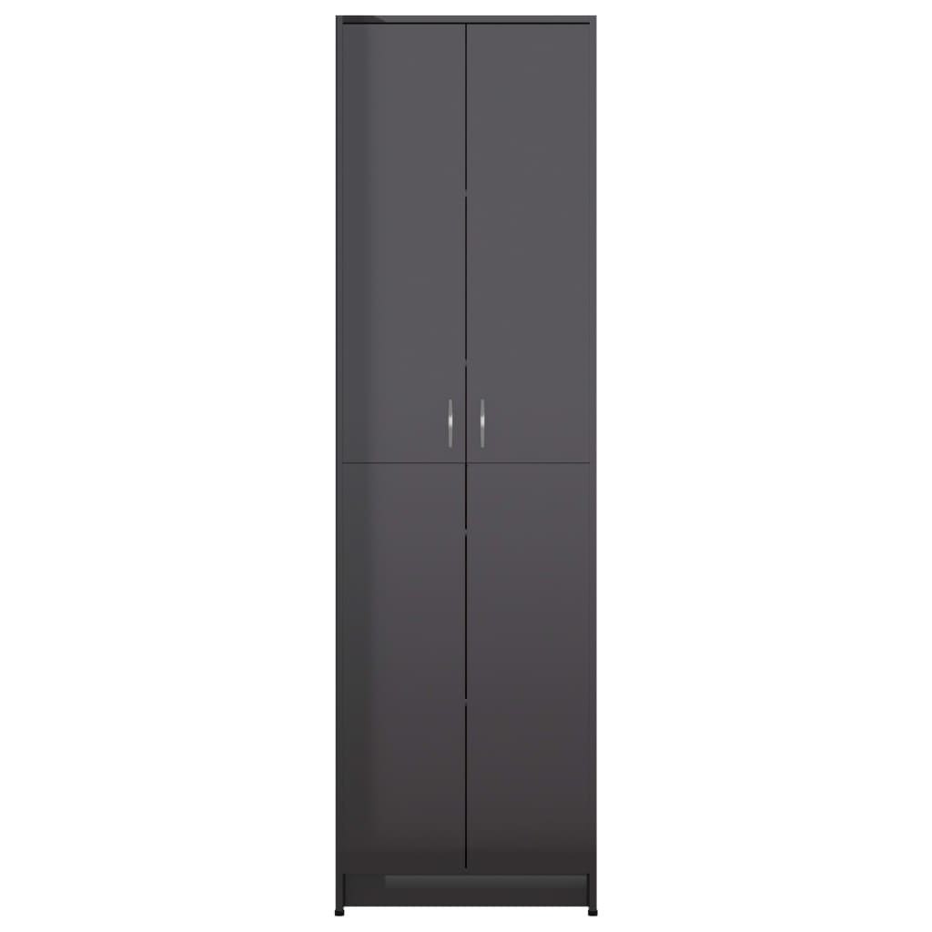 Garderobenschrank Hochglanz-Grau 55x25x189 cm Spanplatte