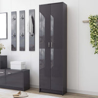 Thumbnail for Garderobenschrank Hochglanz-Grau 55x25x189 cm Spanplatte