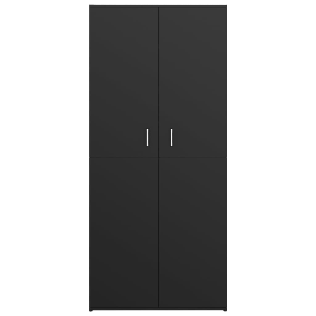 Schuhschrank Schwarz 80×39×178 cm Holzwerkstoff