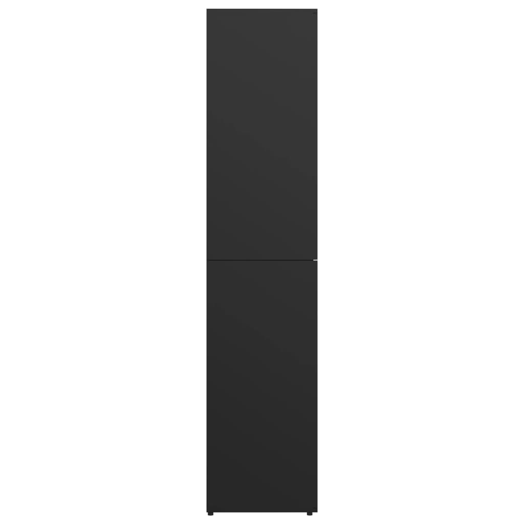 Schuhschrank Schwarz 80×39×178 cm Holzwerkstoff