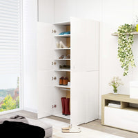 Thumbnail for Schuhschrank Hochglanz-Weiß 80x39x178 cm Holzwerkstoff