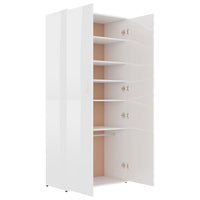 Thumbnail for Schuhschrank Hochglanz-Weiß 80x39x178 cm Holzwerkstoff