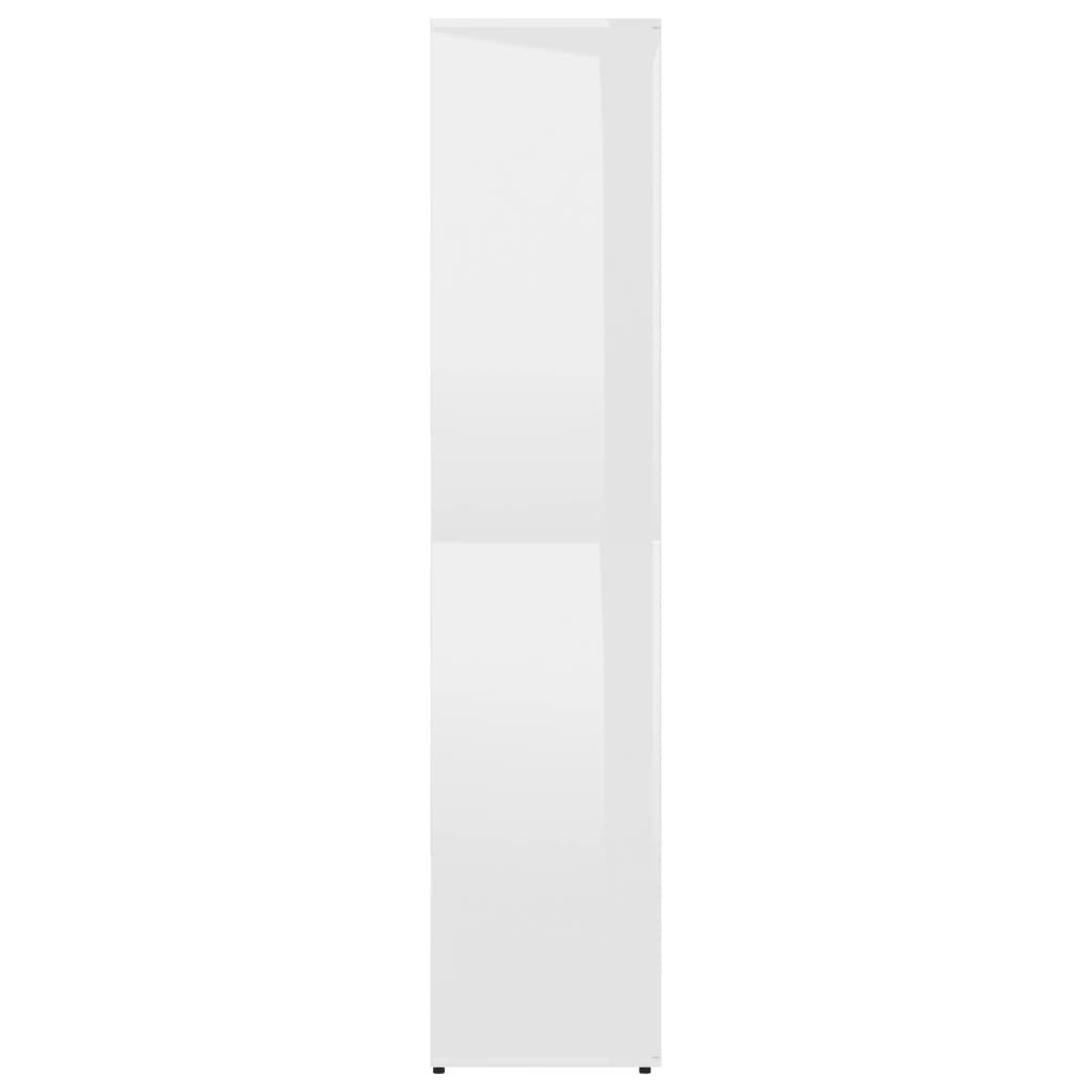 Schuhschrank Hochglanz-Weiß 80x39x178 cm Holzwerkstoff