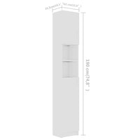 Thumbnail for Badezimmerschrank Weiß 32×25,5×190 cm Holzwerkstoff
