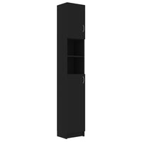 Thumbnail for Badezimmerschrank Schwarz 32x25,5x190 cm Holzwerkstoff