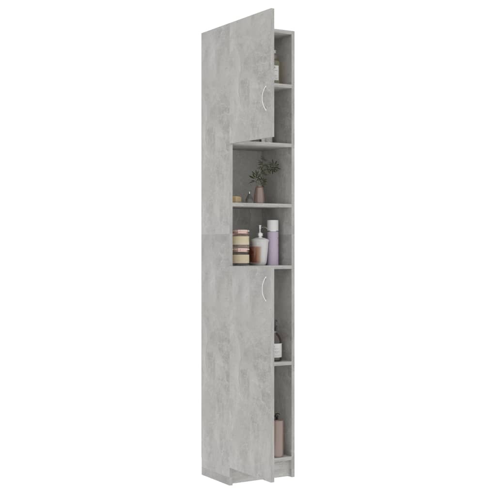 Badezimmerschrank Betongrau 32×25,5×190 cm Spanplatte