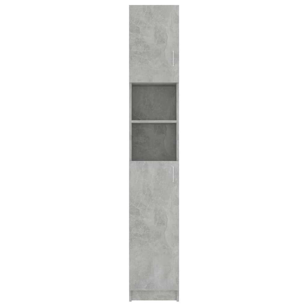 Badezimmerschrank Betongrau 32×25,5×190 cm Spanplatte