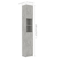 Thumbnail for Badezimmerschrank Betongrau 32×25,5×190 cm Spanplatte
