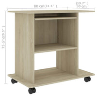 Thumbnail for Schreibtisch Sonoma-Eiche 80x50x75 cm Holzwerkstoff