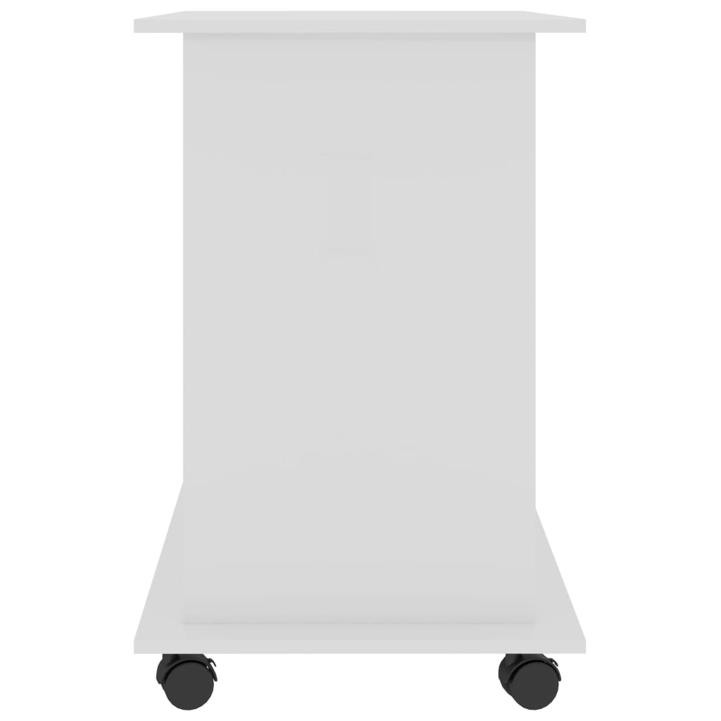 PC-Tisch Hochglanz-Weiß 80×50×75 cm Spanplatte