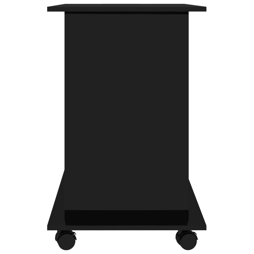 PC-Tisch Hochglanz-Schwarz 80×50×75 cm Spanplatte