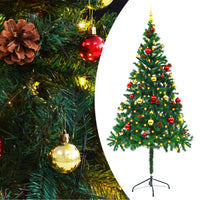 Thumbnail for Künstlicher Weihnachtsbaum mit Kugeln und LEDs Grün 180 cm