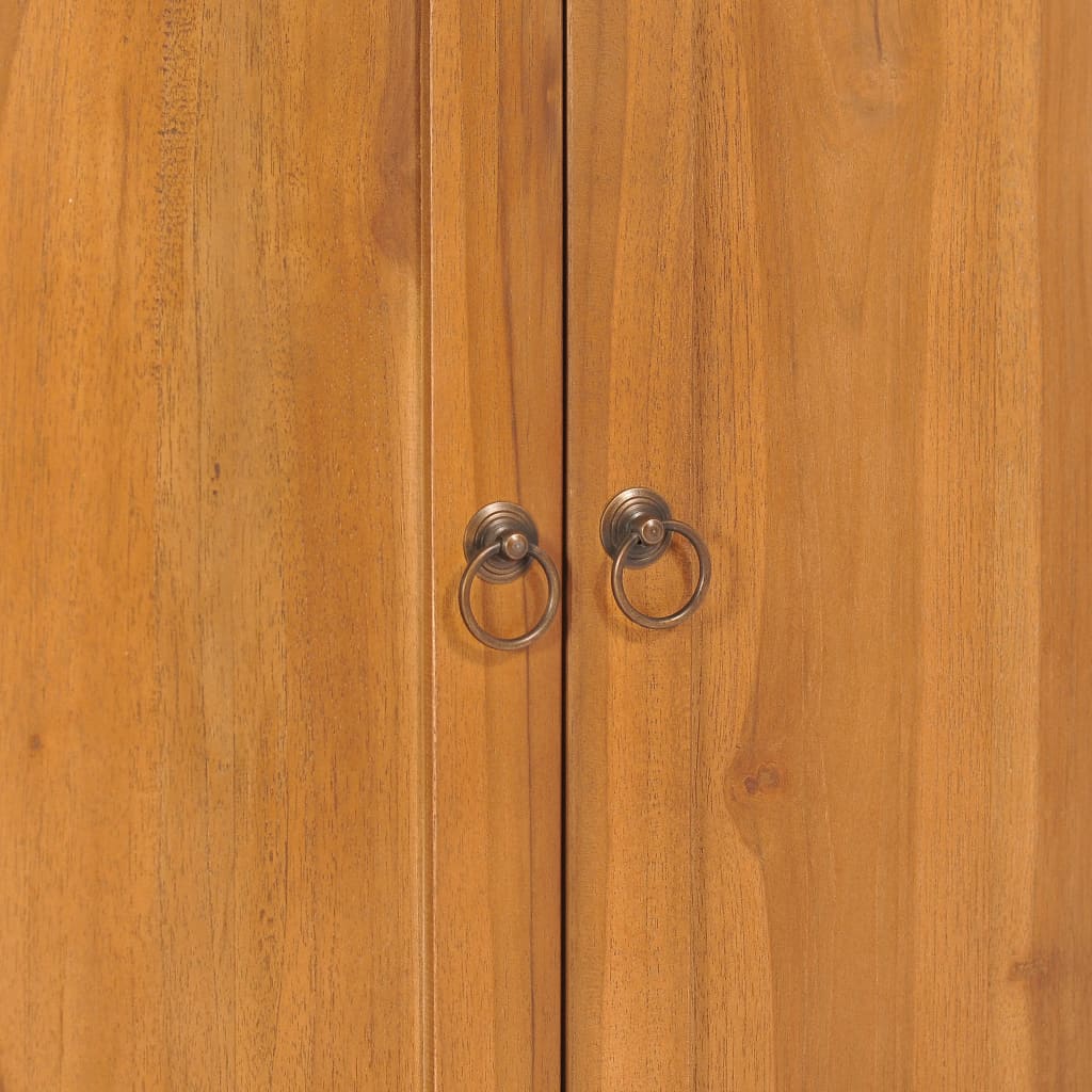 Schrank mit Yin-Yang-Regal 70x30x130 cm Teak Massivholz