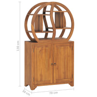 Thumbnail for Schrank mit Yin-Yang-Regal 70x30x130 cm Teak Massivholz