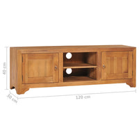 Thumbnail for TV-Schrank 120x30x40 cm Teak Massivholz