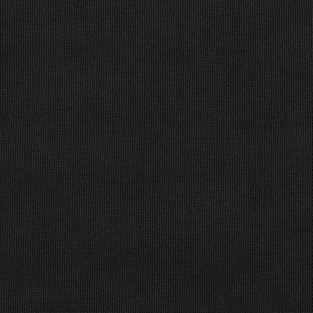 Verdunkelungsvorhang mit Ösen Leinenoptik Schwarz 290x245 cm