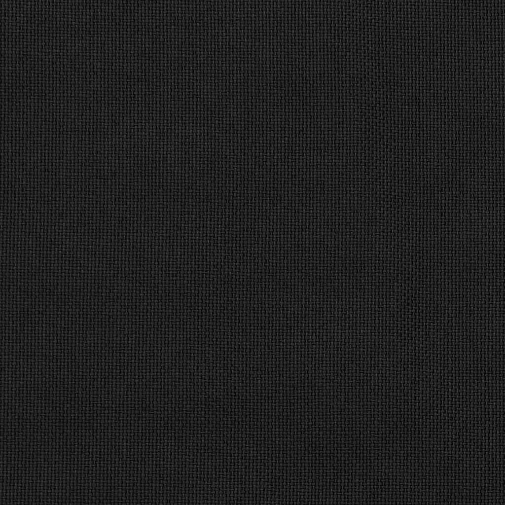 Verdunkelungsvorhänge Haken Leinenoptik 2Stk. Schwarz 140x175cm