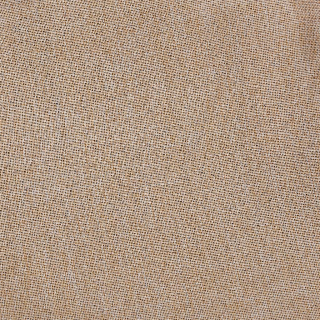 Verdunkelungsvorhänge Ösen Leinenoptik 2 Stk. Beige 140x175 cm