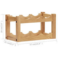 Thumbnail for Weinregal für 6 Flaschen 37 x 21 x 21 cm Eiche Massivholz