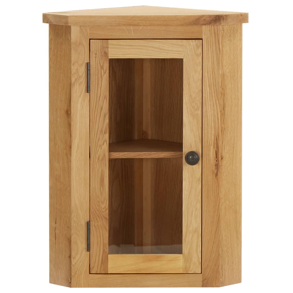 Wand-Eckschrank 45 x 28 x 60 cm Eiche Massivholz