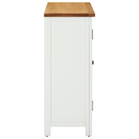 Thumbnail for Weinschrank 80x32x80 cm Eiche Massivholz