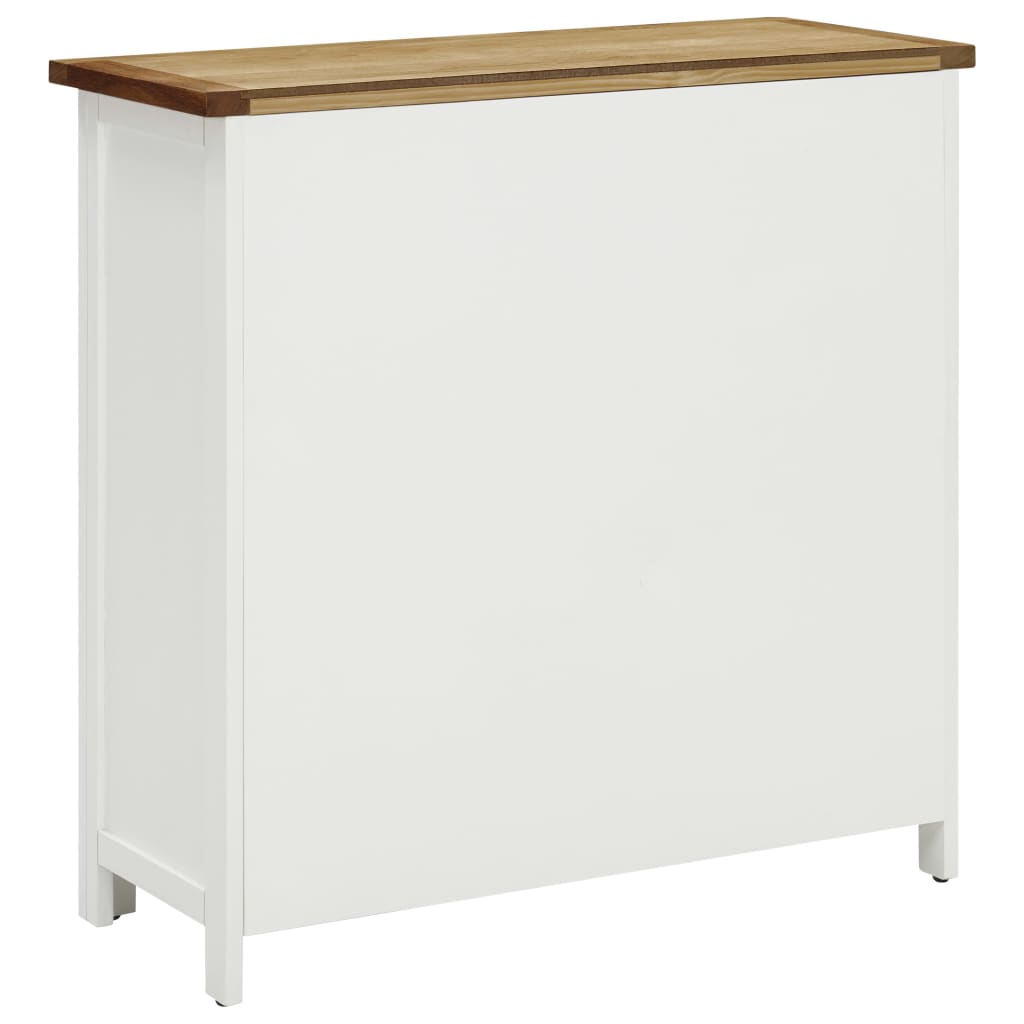 Weinschrank 80x32x80 cm Eiche Massivholz