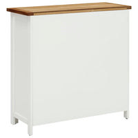 Thumbnail for Weinschrank 80x32x80 cm Eiche Massivholz