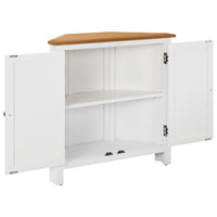Thumbnail for Eckschrank 80x33,5x78 cm Eiche Massivholz