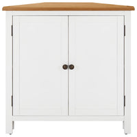 Thumbnail for Eckschrank 80x33,5x78 cm Eiche Massivholz