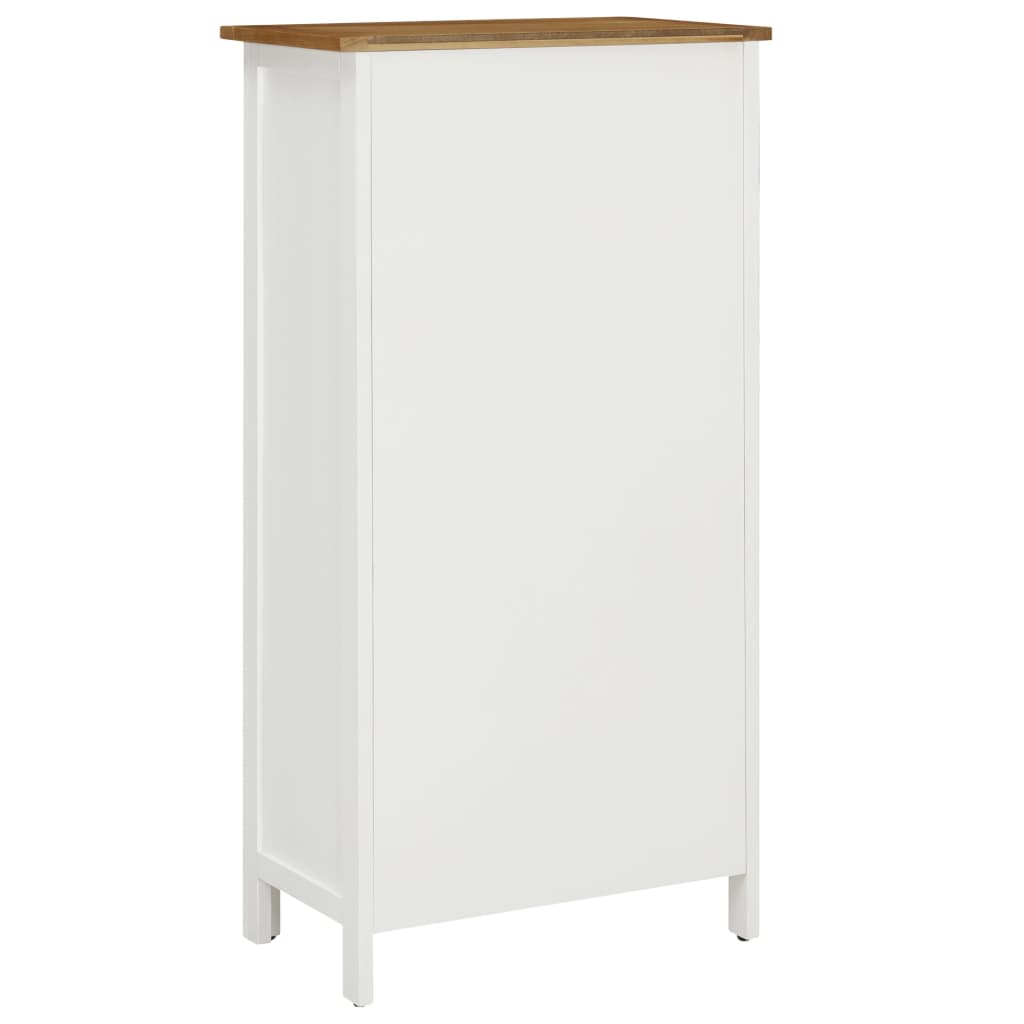 Weinschrank 56x32x110 cm Massivholz Eiche