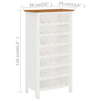 Thumbnail for Weinschrank 56x32x110 cm Massivholz Eiche
