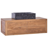 Thumbnail for Wand-Badschrank 90x45x30 cm Teak Massivholz
