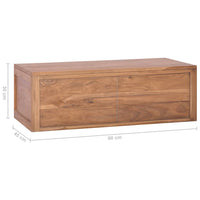 Thumbnail for Wand-Badschrank 90x45x30 cm Teak Massivholz