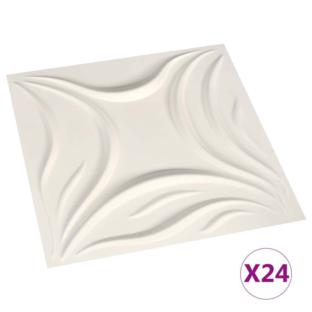 Wandpaneele 24 Stk. 3D 0,5×0,5 m 6 m²