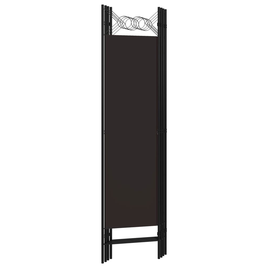 4-tlg. Raumteiler Braun 160 x 180 cm