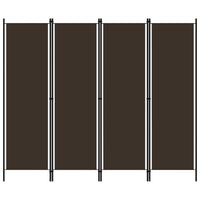 Thumbnail for 4-tlg. Raumteiler Braun 200x180 cm