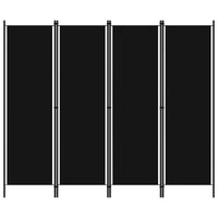 Thumbnail for 4-tlg. Raumteiler Schwarz 200x180 cm