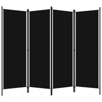 Thumbnail for 4-tlg. Raumteiler Schwarz 200x180 cm