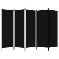 Thumbnail for 5-tlg. Raumteiler Schwarz 250x180 cm